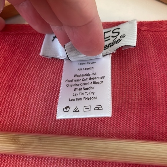 Amazing Long Line Boho Lightweight Open Duster Red Ombre Shade Relaxed Fit Sz 3X - Picture 5 of 7